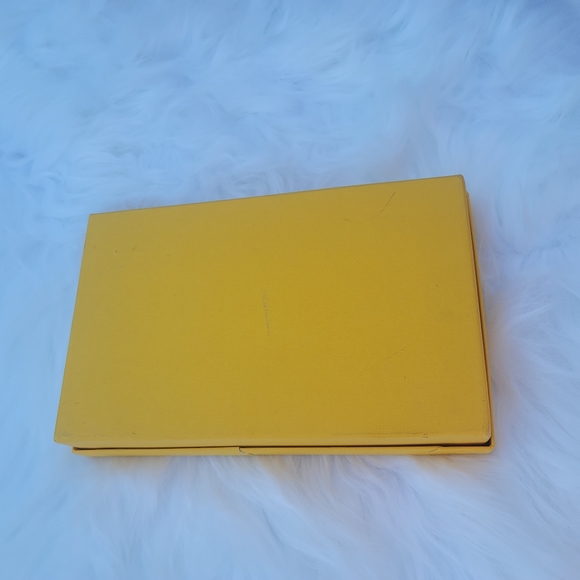 Fendi Brown Leather Wallet Clutch gold logo brass with box Continental - Picture 8 of 15